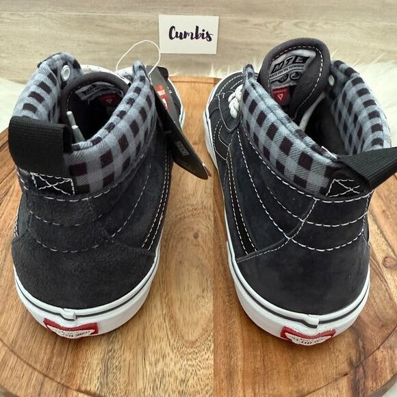 VANS Sk8-Hi MTE-1 Plaid Grey/White Men's Sz 9 Wmns 10.5 Sneakers High-Top Shoes - Picture 5 of 11
